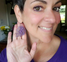 Load image into Gallery viewer, Lion Wood Earrings
