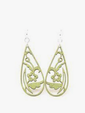 Load image into Gallery viewer, Floral Drop Wood Earrings
