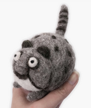 Load image into Gallery viewer, Handmade Wool Snow Leopard Ornament
