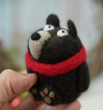 Load image into Gallery viewer, Handmade Wool Black Bear Ornament
