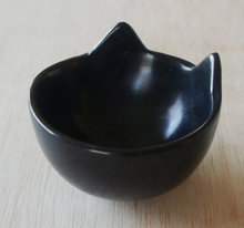 Load image into Gallery viewer, Black Stone Cat Ear Bowl
