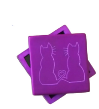 Load image into Gallery viewer, Stone Loving Cats Square Box
