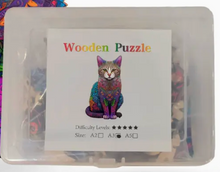 Load image into Gallery viewer, Enchanting Cat Wooden Jigsaw Puzzle
