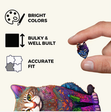 Load image into Gallery viewer, Enchanting Cat Wooden Jigsaw Puzzle
