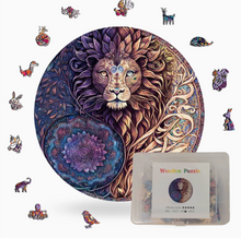 Load image into Gallery viewer, Lion Yin Yang Small Wooden Jigsaw Puzzle

