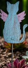 Load image into Gallery viewer, Recycled Metal Memorial Cat Plant Stake
