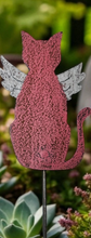 Load image into Gallery viewer, Recycled Metal Memorial Cat Plant Stake
