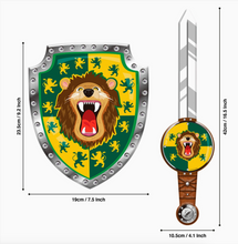 Load image into Gallery viewer, Lion Armouriez Sword &amp; Shield Set
