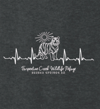 Load image into Gallery viewer, Heartbeat Tiger Ladies Black V-Neck T-Shirt
