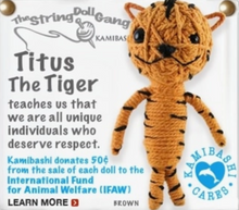 Load image into Gallery viewer, Titus the Tiger Stringdoll Keychain
