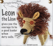 Load image into Gallery viewer, Leon the Lion Stringdoll Keychain
