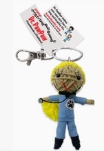 Load image into Gallery viewer, Dr Paw Paw (Blond Ponytail) Stringdoll Keychain
