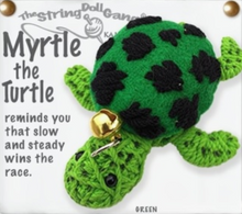 Load image into Gallery viewer, Myrtle the Turtle Stringdoll Keychain
