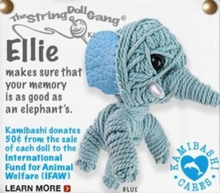 Load image into Gallery viewer, Ellie the Elephant Stringdoll Keychain
