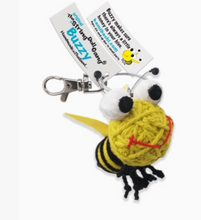 Load image into Gallery viewer, Buzzy the Bee Stringdoll Keychain
