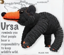Load image into Gallery viewer, Ursa the Black Bear Stringdoll Keychain
