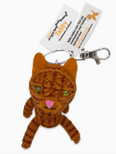 Load image into Gallery viewer, Tabby Cat Stringdoll Keychain
