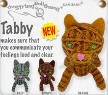 Load image into Gallery viewer, Tabby Cat Stringdoll Keychain
