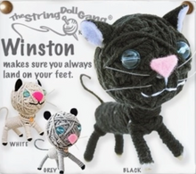 Load image into Gallery viewer, Winston Cat Stringdoll Keychain
