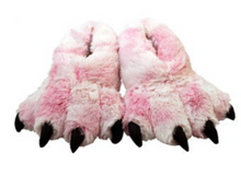 Load image into Gallery viewer, Fuzzy Tiger Feet Slippers
