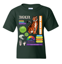 Load image into Gallery viewer, Tiger Infographic Youth Tee
