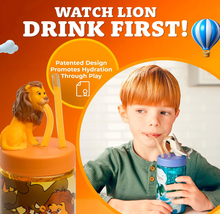 Load image into Gallery viewer, Lion 'Sip with Me' Bottle
