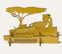 Load image into Gallery viewer, Nirvana &amp; Cubs Yellow Wood Table Topper Craft Kit (with moving parts)
