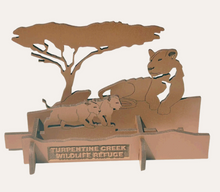 Load image into Gallery viewer, Nirvana &amp; Cubs Brown Wood Table Topper Craft Kit (with moving parts)
