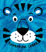 Load image into Gallery viewer, Tiger Face Blue Tie Dye Toddler Tee
