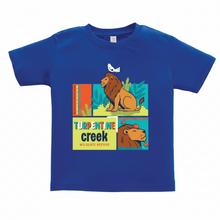 Load image into Gallery viewer, Lion Panels Blue Youth Tee
