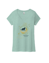 Load image into Gallery viewer, Mystic Tiger Ladies Green V-Neck T-Shirt
