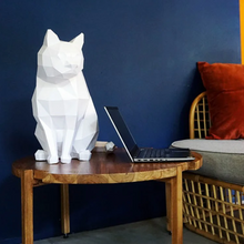 Load image into Gallery viewer, Sitting Cat Papercraft Model
