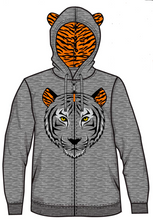 Load image into Gallery viewer, Tiger Face Adult Zip Up Hoodie
