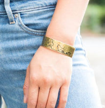 Load image into Gallery viewer, Brass Lion Cuff Bracelet
