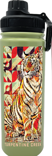 Mosaic Tiger Water Bottle