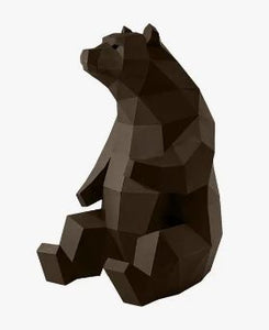 3D Paper Art Sitting Bear