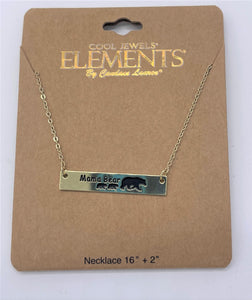 Momma Bear Gold Necklace