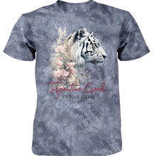 Load image into Gallery viewer, Floral White Tiger Tie Dye T-Shirt
