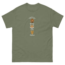Load image into Gallery viewer, Rescue, Care and Protect Adult T-shirt Design #3
