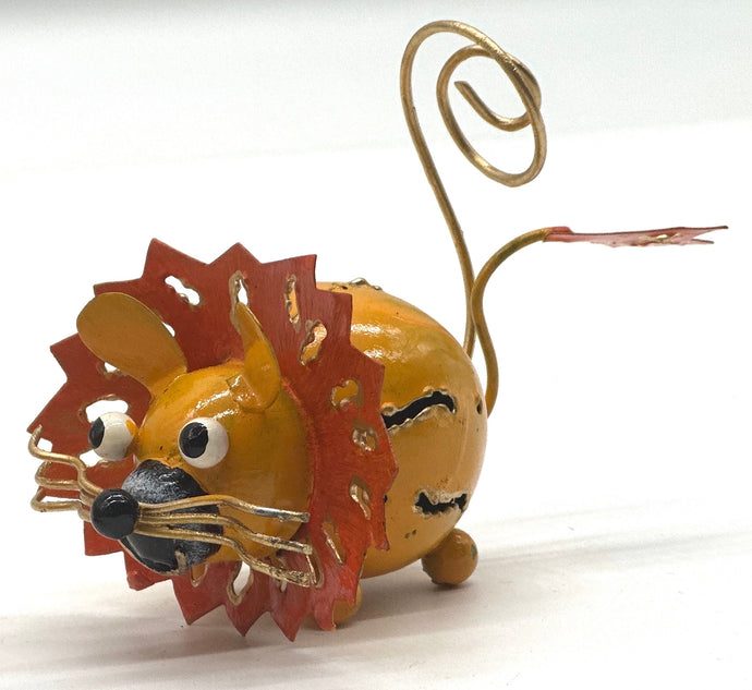 Small Metal Lion Figure