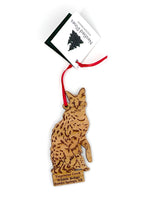 Load image into Gallery viewer, Wooden Laser-cut Serval Ornament
