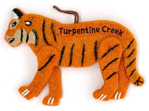 Recycled Wool Tiger Hanging Decoration