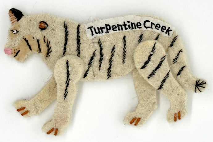 Recycled Wool Tiger Hanging Decoration