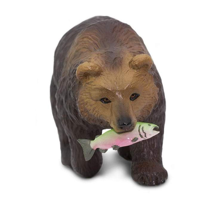 Grizzly Bear with Fish Figure