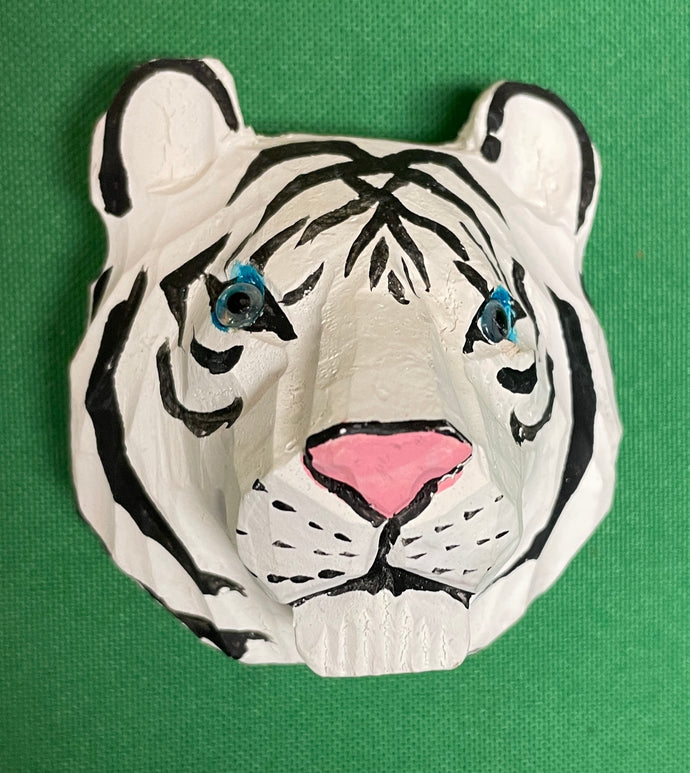 White Tiger Head Magnet