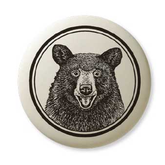 Porcelain Black Bear Pendant