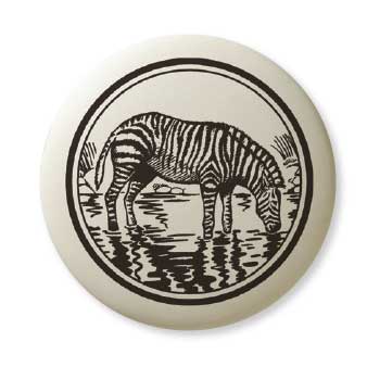 Porcelain Zebra Pendant