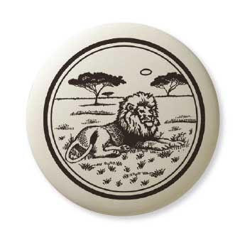 Porcelain Lion Pendant