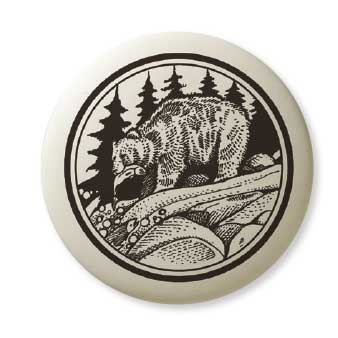 Porcelain Grizzly Pendant