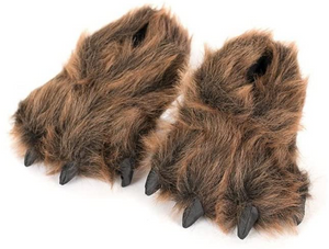 Fuzzy Grizzly Feet Slippers